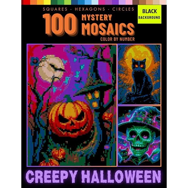Amazon.com: Halloween Night Mystery Mosaic Color by Number